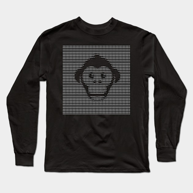 Code Monkey Ascii Art Long Sleeve T-Shirt by HappyGiftArt